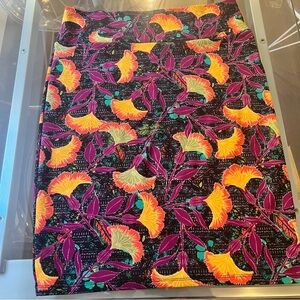 LuLaRoe Pencil Skirt with Vibrant Floral Design